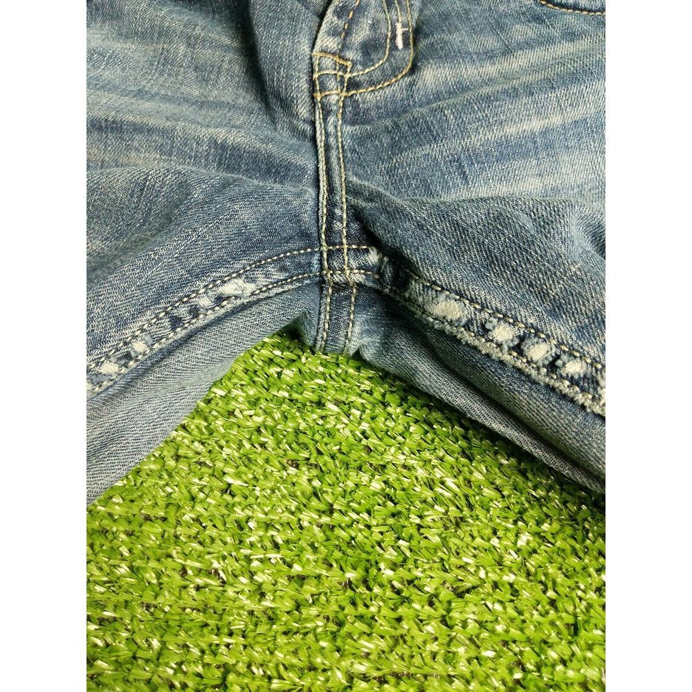 Harley-Davidson Blue Boot Cut Jeans with Classic Distressing - Picture 8 of 10